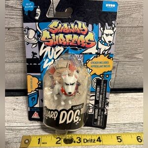Subway surfers Guard Dog Action Figure - White and Black